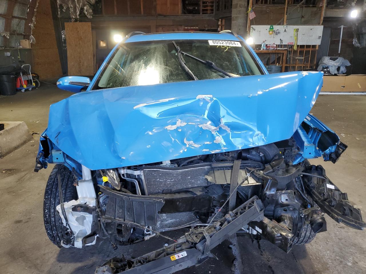 2018 Hyundai Kona VIN KM8K6CAA2JU084974 Copart auction photo, front end / side damage thumbnail 5