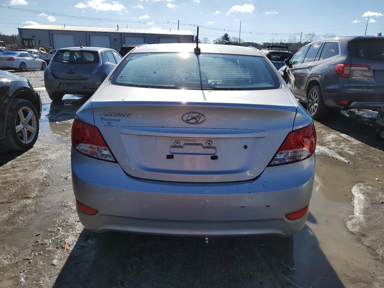 2013 Hyundai Accent VIN KMHCT4AE5DU577333 Copart auction photo, front end damage thumbnail 6