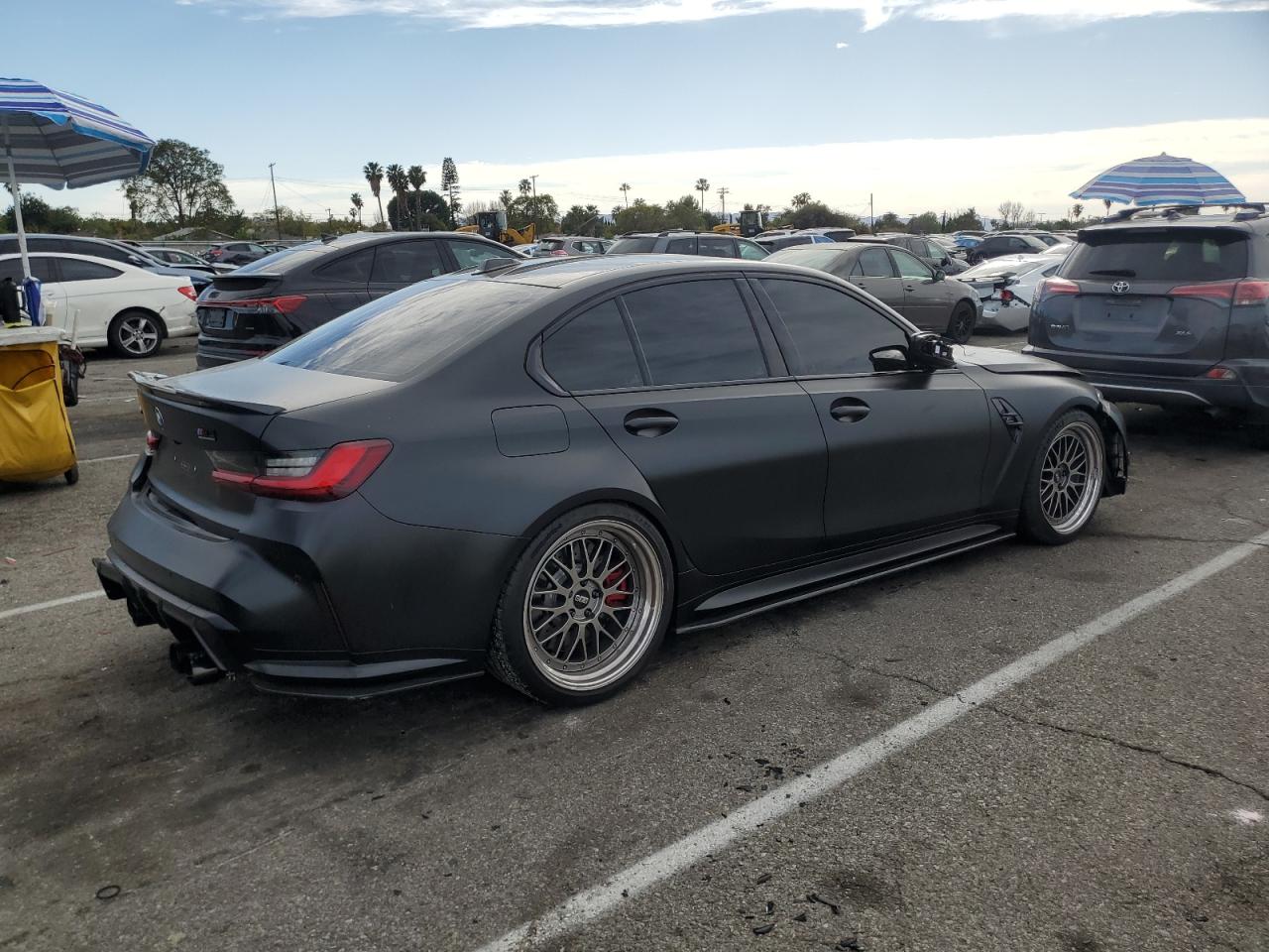 2024 BMW M3 VIN WBS43AY04RFT37132 Copart auction photo, front end / rear end damage thumbnail 3