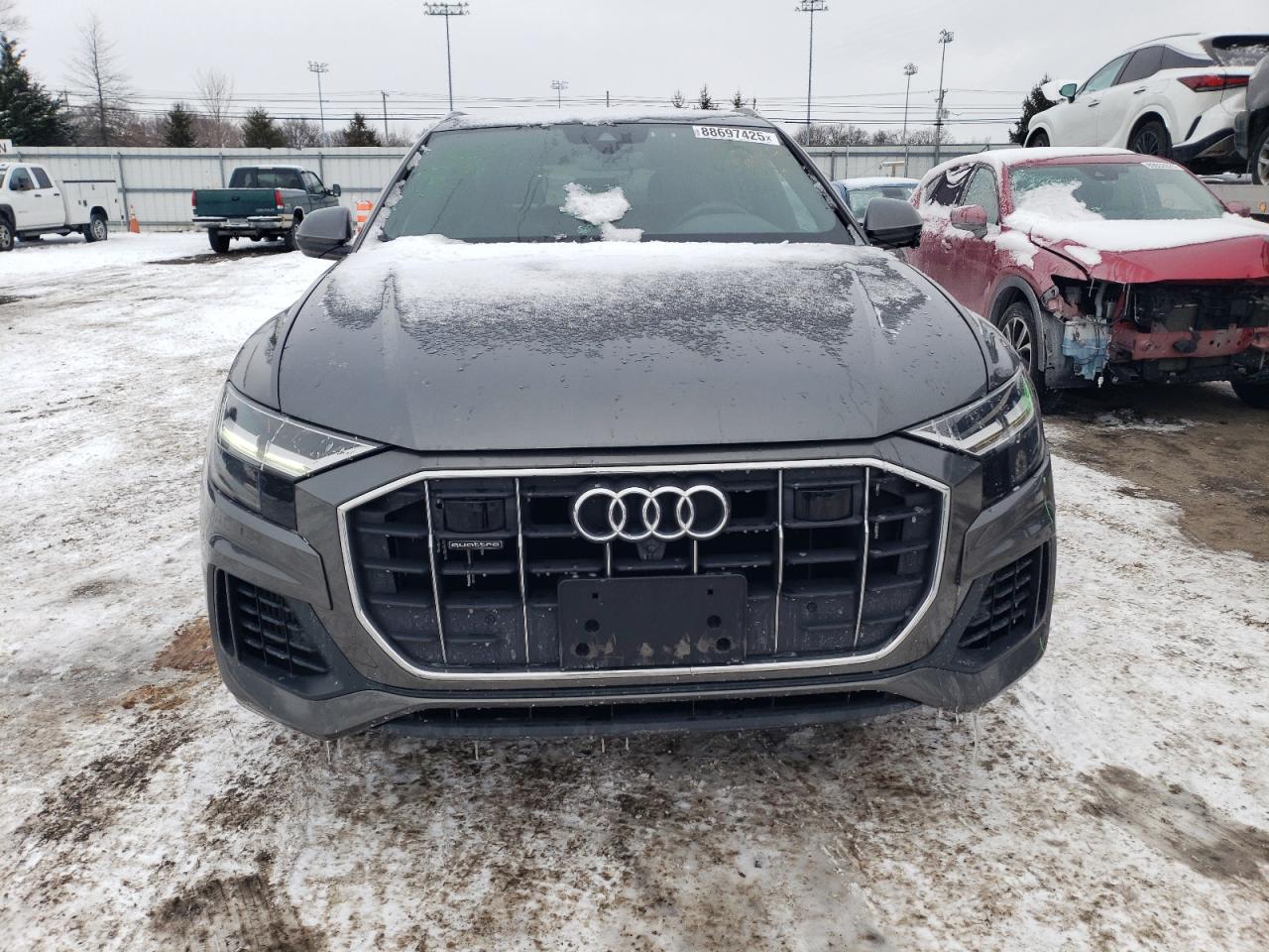 2019 Audi Q8 VIN WA1BVAF10KD040021 Copart auction photo, front end / side damage thumbnail 5