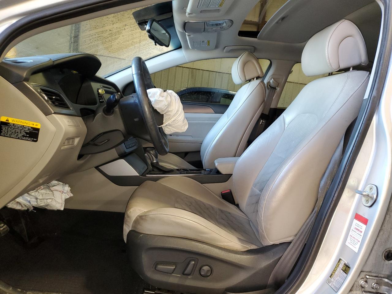 2016 Hyundai Sonata VIN 5NPE34AF6GH423783 Copart auction photo, front end / side damage thumbnail 7