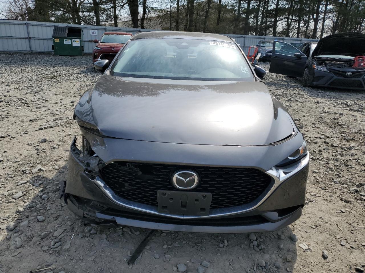 2019 Mazda 3 VIN JM1BPBAM2K1115035 Copart auction photo, front end / undercarriage damage thumbnail 5