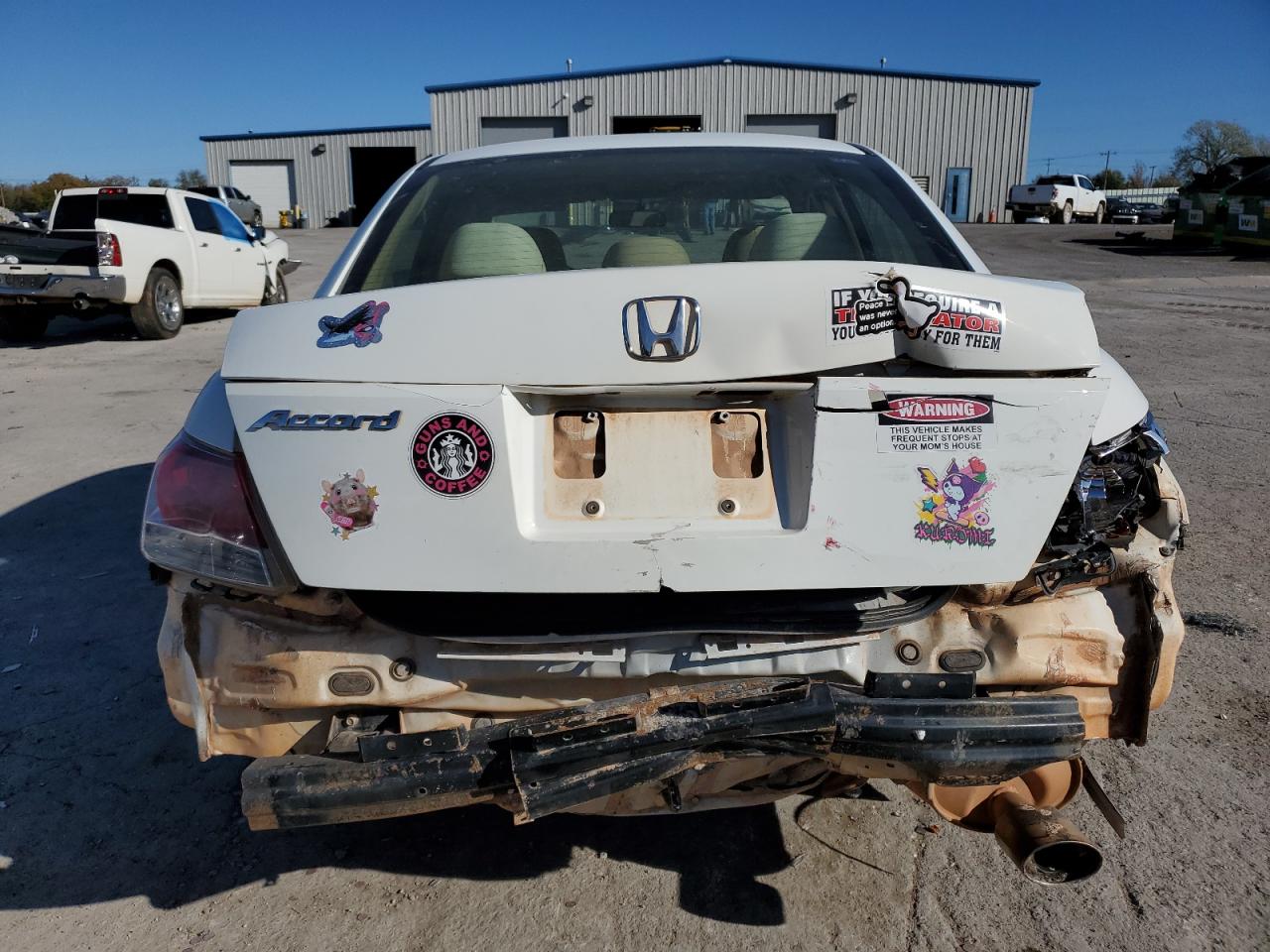 2008 Honda Accord VIN JHMCP26408C030039 Copart auction photo, front end / rear end damage thumbnail 6