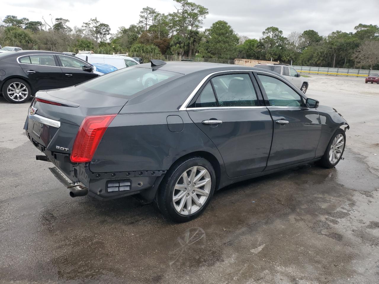 2015 Cadillac CTS VIN 1G6AX5SX1F0133045 Copart auction photo, front end / rear end damage thumbnail 3