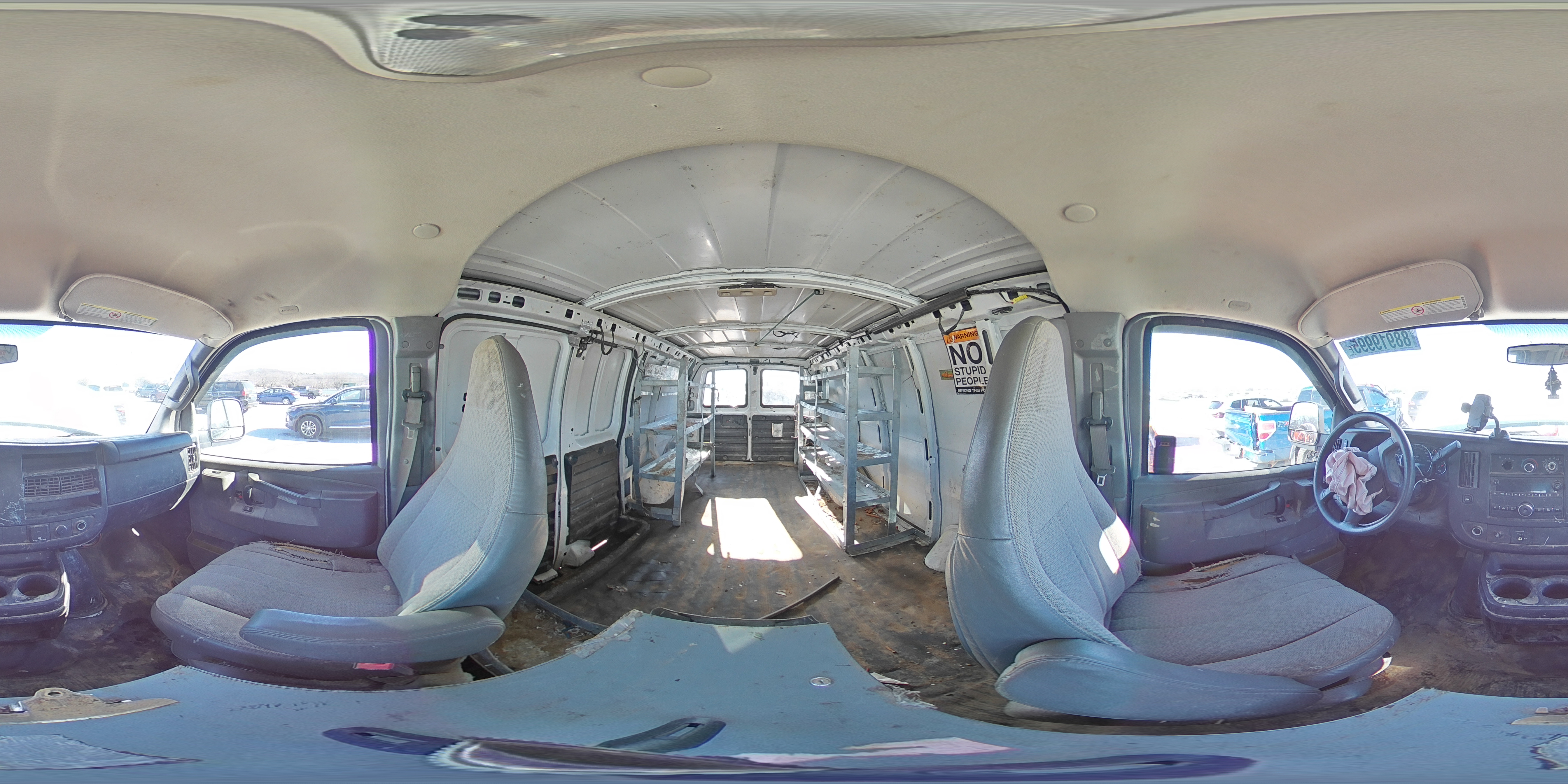 2017 Chevrolet Express VIN 1GCWGAFF0H1119776 Copart auction photo, front end damage thumbnail 13