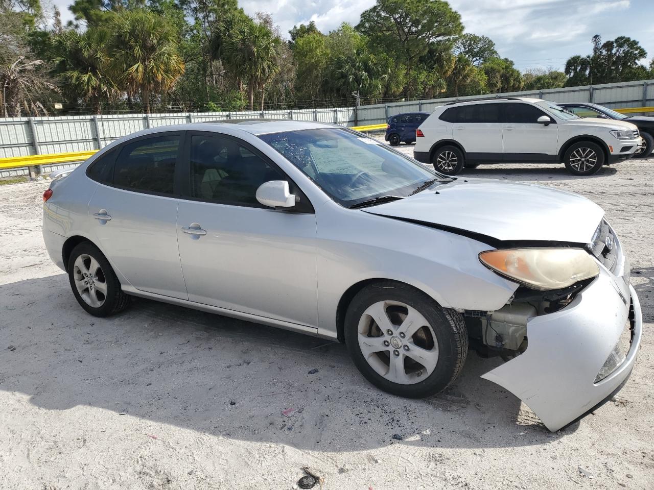 2008 Hyundai Elantra VIN KMHDU46D08U510503 Copart auction photo, front end / top/roof damage thumbnail 4