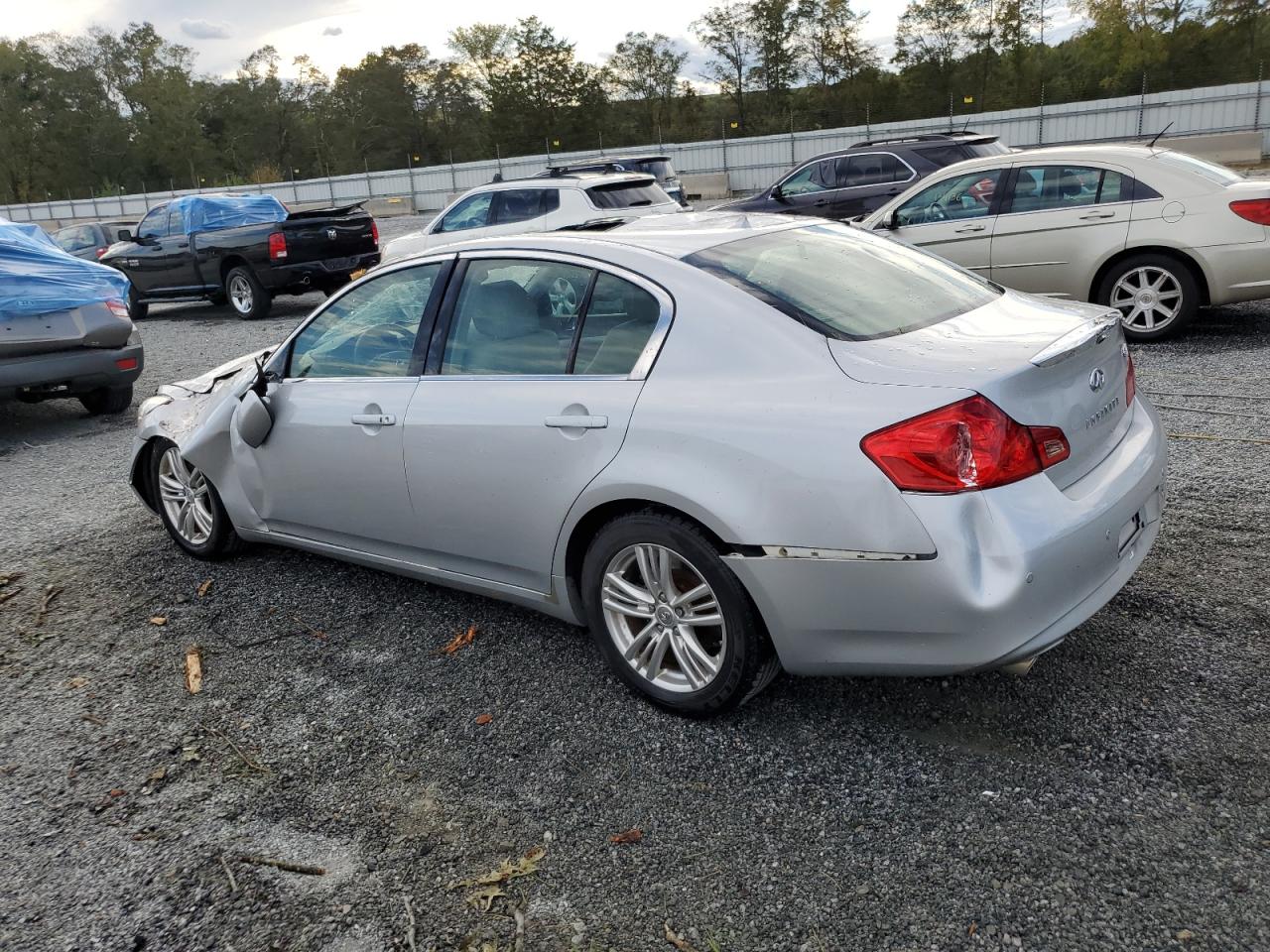 2013 Infiniti G VIN JN1CV6AP2DM722519 Copart auction photo, top/roof damage thumbnail 2