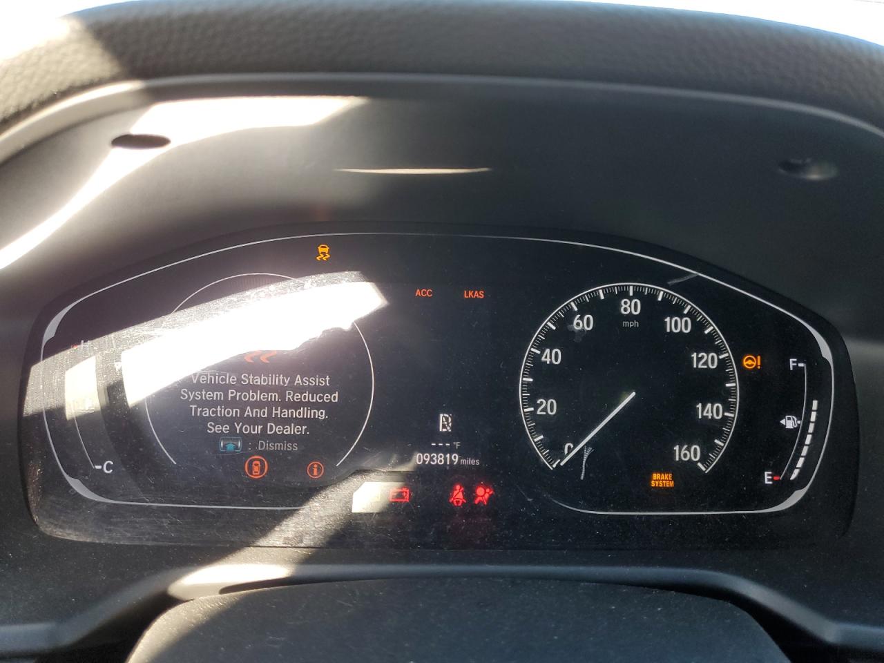 2018 Honda Accord VIN 1HGCV1F96JA183816 Copart auction photo, front end / rear end damage thumbnail 9
