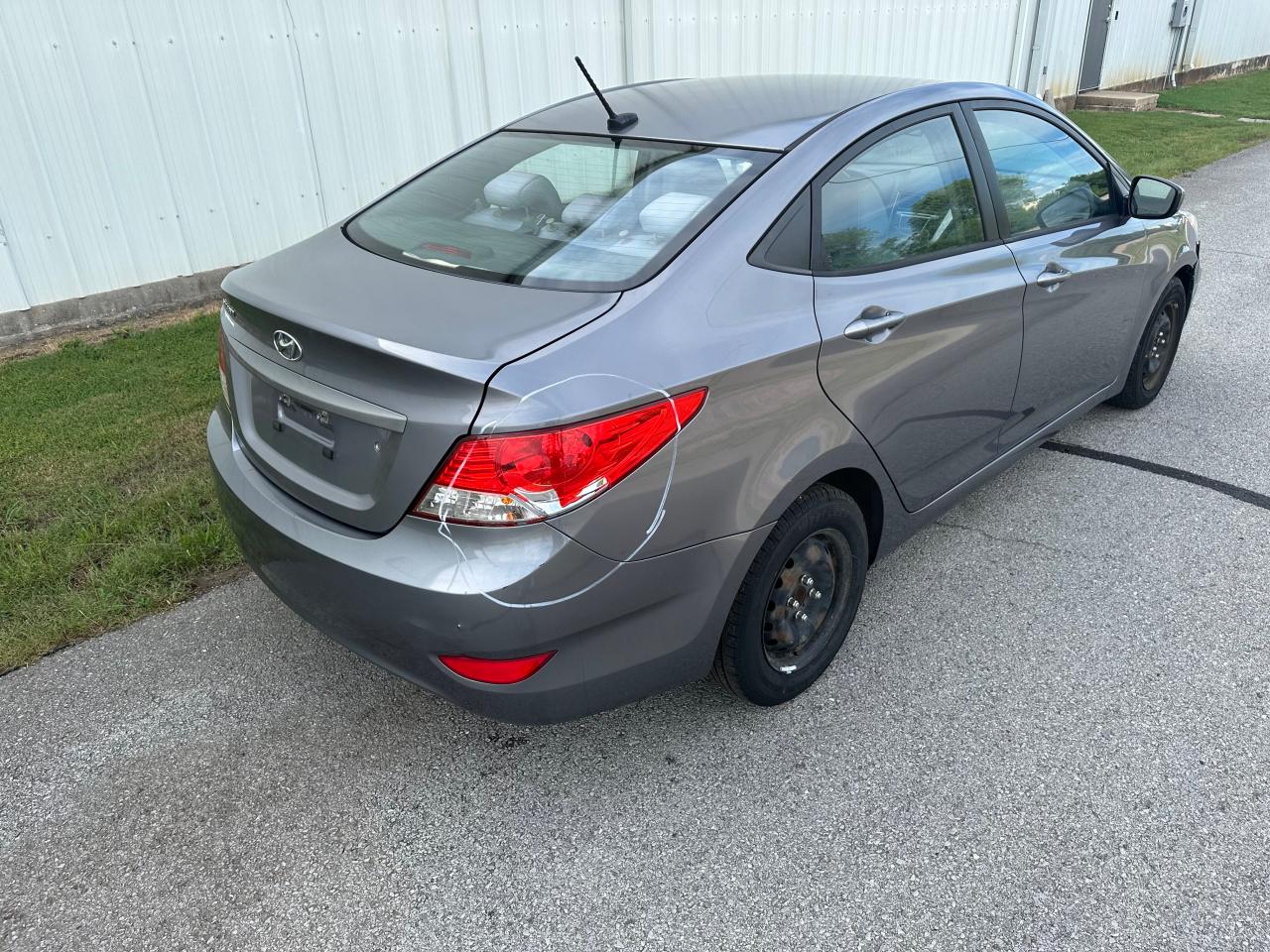 2014 Hyundai Accent VIN KMHCT4AE2EU636243 Copart auction photo, front end / rear end damage thumbnail 4