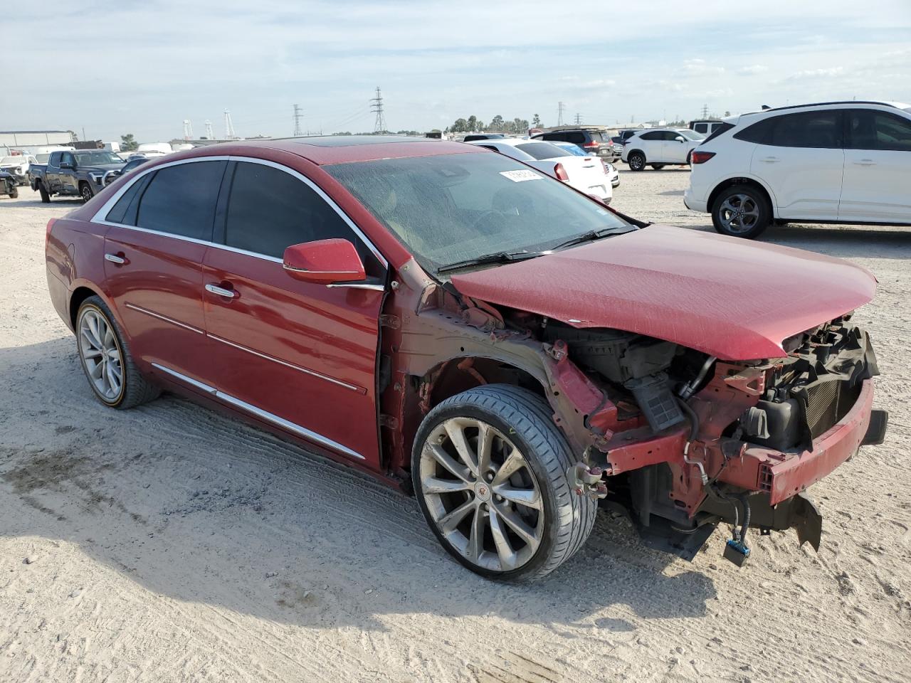 2014 Cadillac XTS VIN 2G61P5S33E9318036 Copart auction photo, front end / side damage thumbnail 4