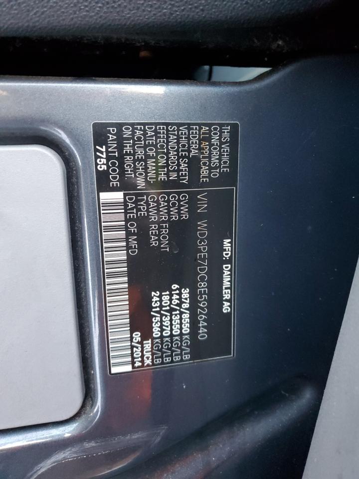 2014 Mercedes-Benz Sprinter VIN WD3PE7DC8E5926440 Copart auction photo, mechanical damage thumbnail 13