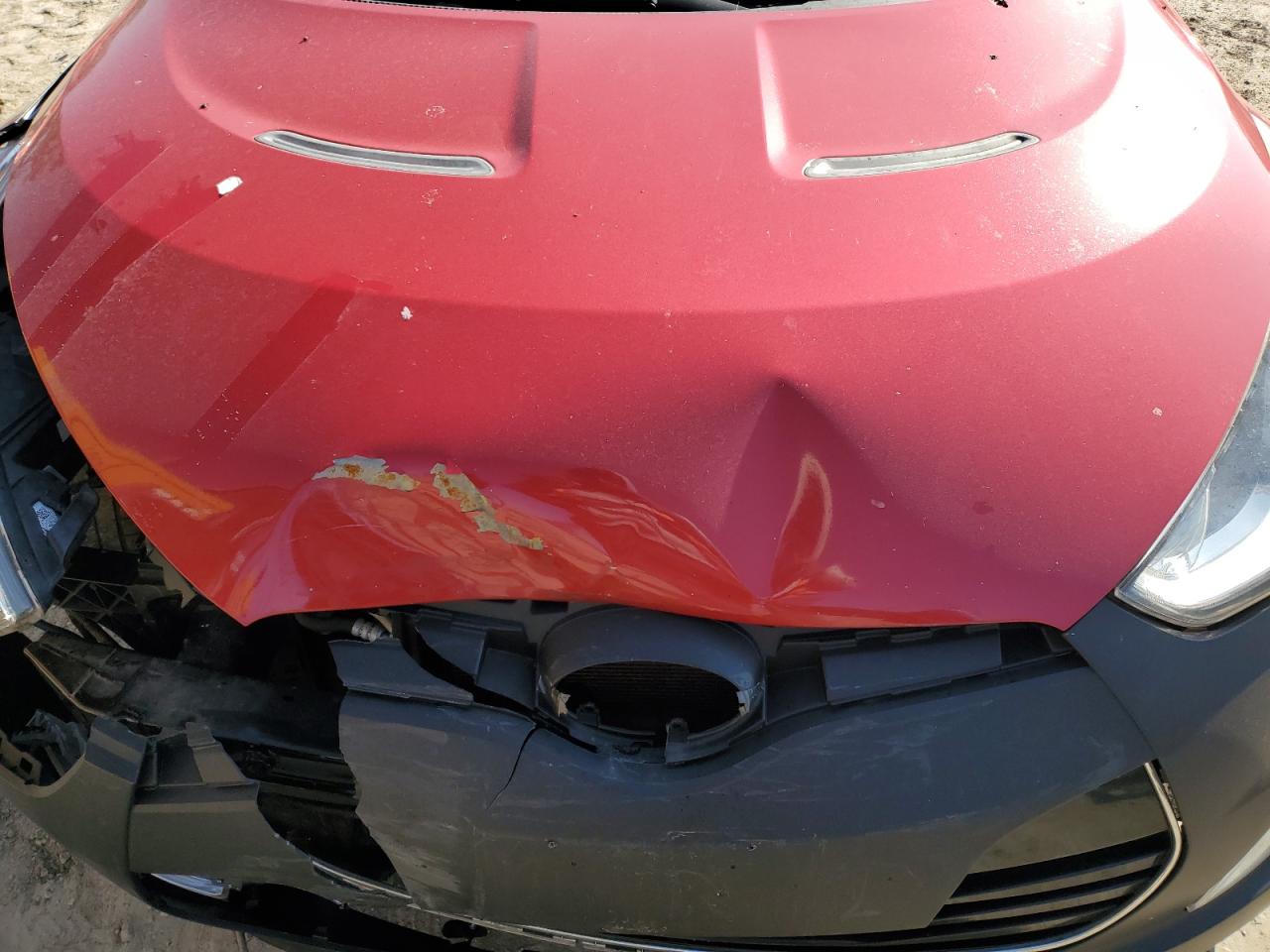 2014 Hyundai Veloster VIN KMHTC6AD3EU217143 Copart auction photo, front end / side damage thumbnail 12