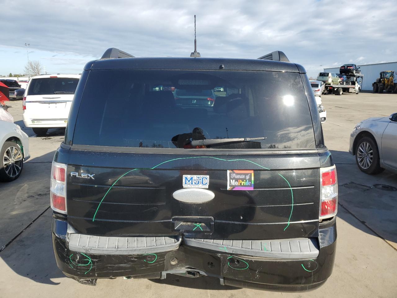 2012 Ford Flex VIN 2FMGK5BCXCBD20972 Copart auction photo, rear end / minor dent/scratches damage thumbnail 6