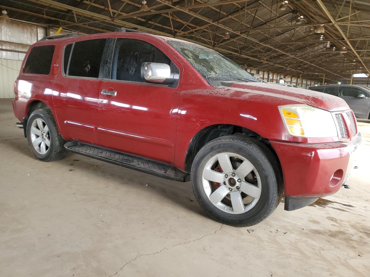 2007 Nissan Armada VIN 5N1AA08C17N701462 Copart auction photo, side / front end damage thumbnail 4