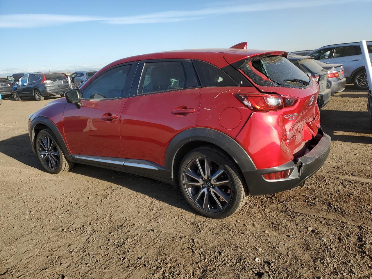 2018 Mazda CX-3 VIN JM1DKFD79J0313779 Copart auction photo, rear end / front end damage thumbnail 2
