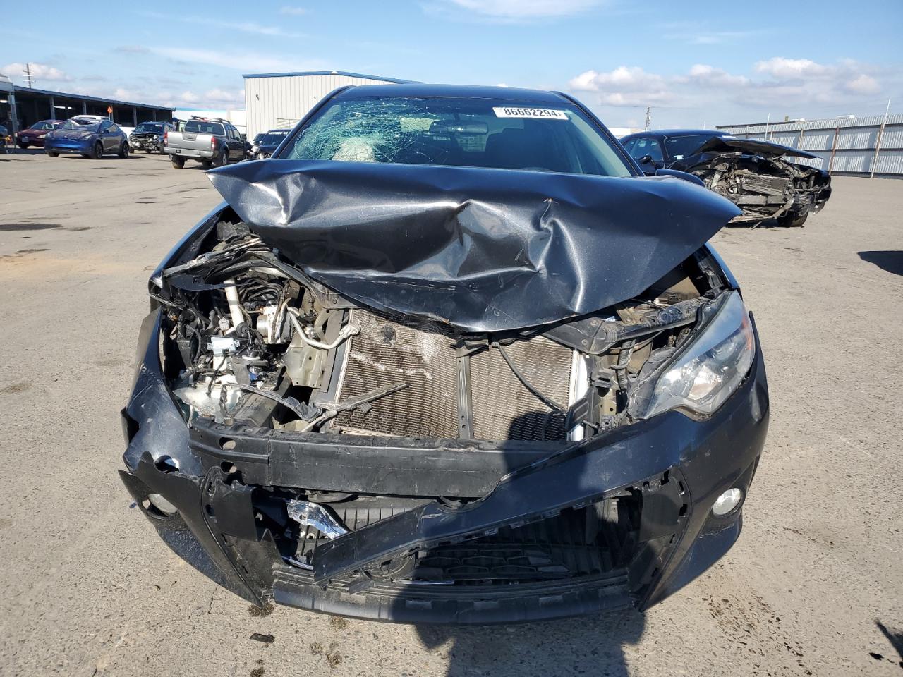 2016 Toyota Corolla VIN 5YFBURHE2GP406928 Copart auction photo, front end / side damage thumbnail 5