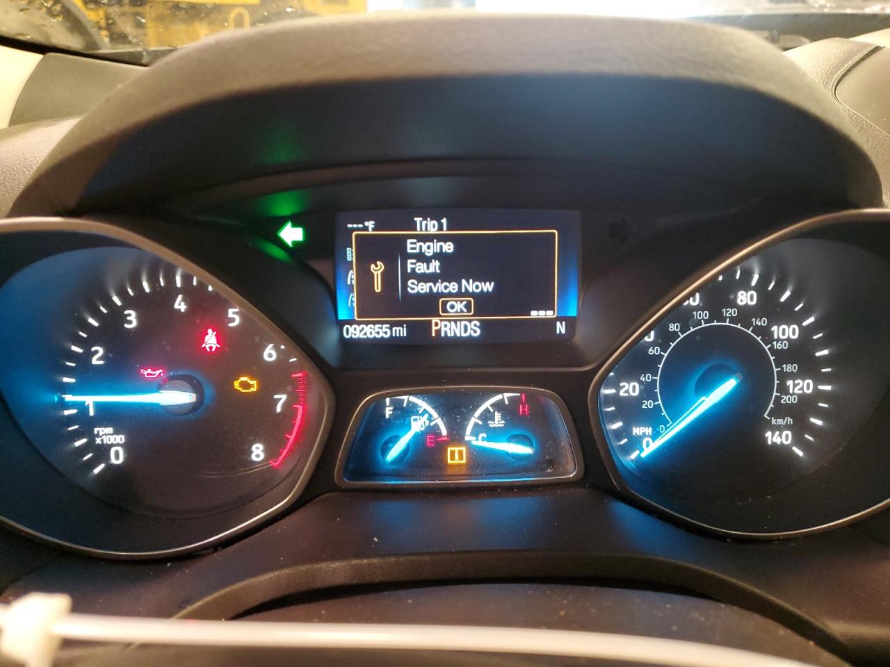 2017 Ford Escape VIN 1FMCU9JD2HUA10729 Copart auction photo, front end damage thumbnail 9