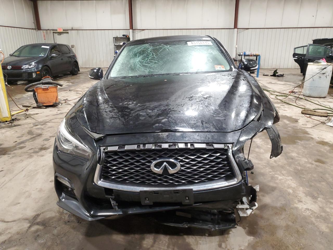 2018 Infiniti Q50 VIN JN1EV7AR3JM431412 Copart auction photo, front end / side damage thumbnail 5