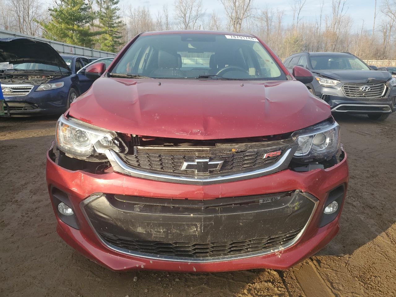 2019 Chevrolet Sonic VIN 1G1JF6SB2K4113439 Copart auction photo, front end / rear end damage thumbnail 5