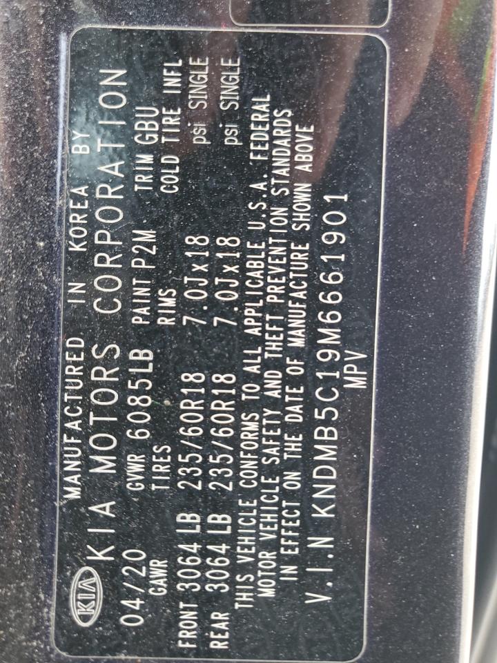 2021 KIA Sedona VIN KNDMB5C19M6661901 Copart auction photo, front end damage thumbnail 15