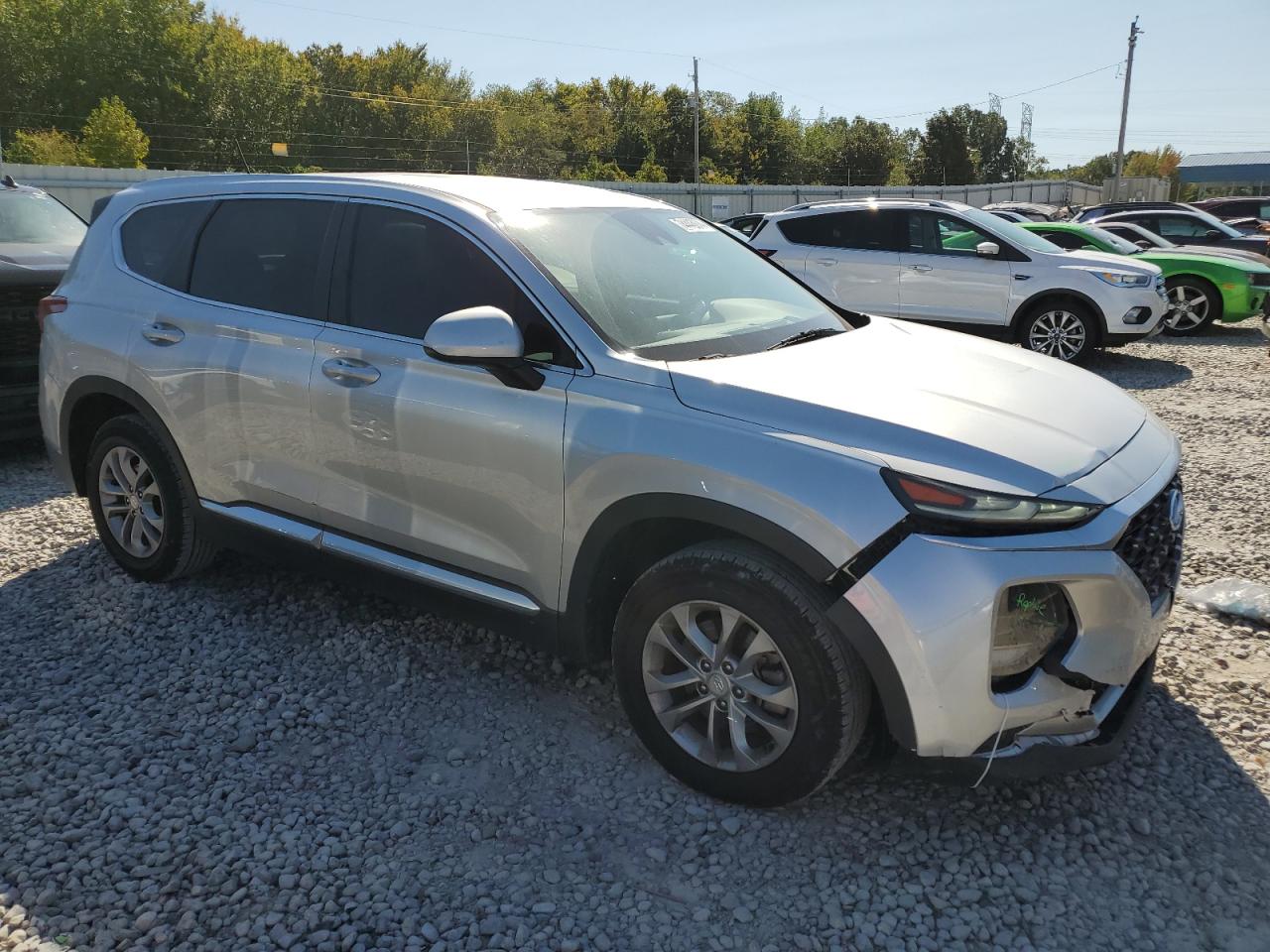 2019 Hyundai Santa Fe VIN 5NMS23AD2KH010456 Copart auction photo, front end damage thumbnail 4