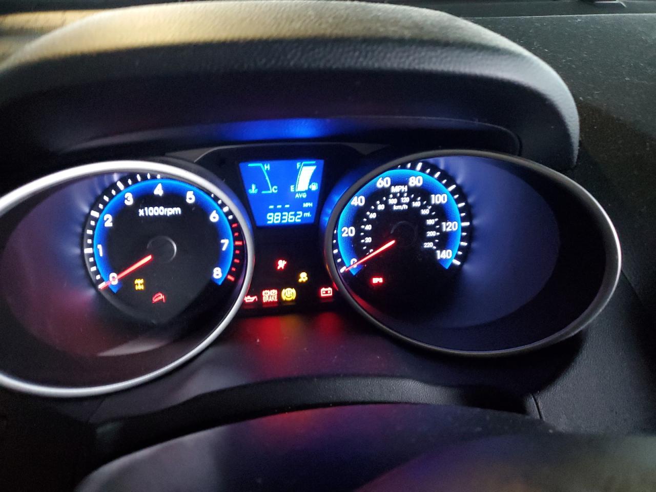 2013 Hyundai Tucson VIN KM8JUCAC8DU576383 Copart auction photo, front end damage thumbnail 9