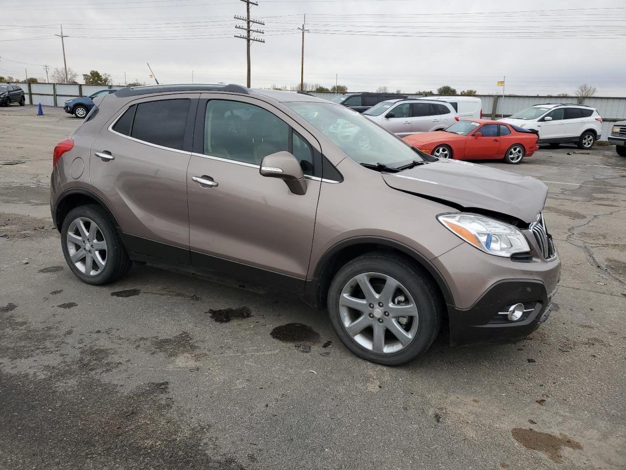 2014 Buick Encore VIN KL4CJCSB5EB568471 Copart auction photo, front end damage thumbnail 4