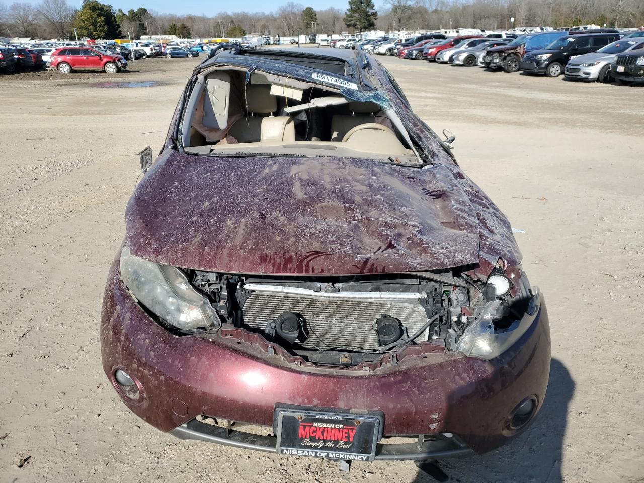 2010 Nissan Murano VIN JN8AZ1MW8AW102874 Copart auction photo, all over damage thumbnail 5