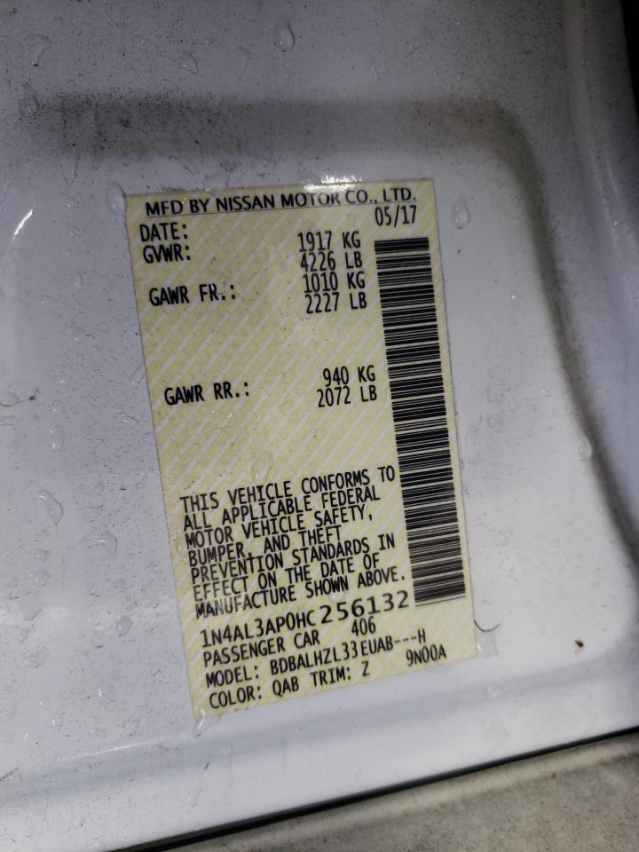2017 Nissan Altima VIN 1N4AL3AP0HC256132 Copart auction photo, front end damage thumbnail 12