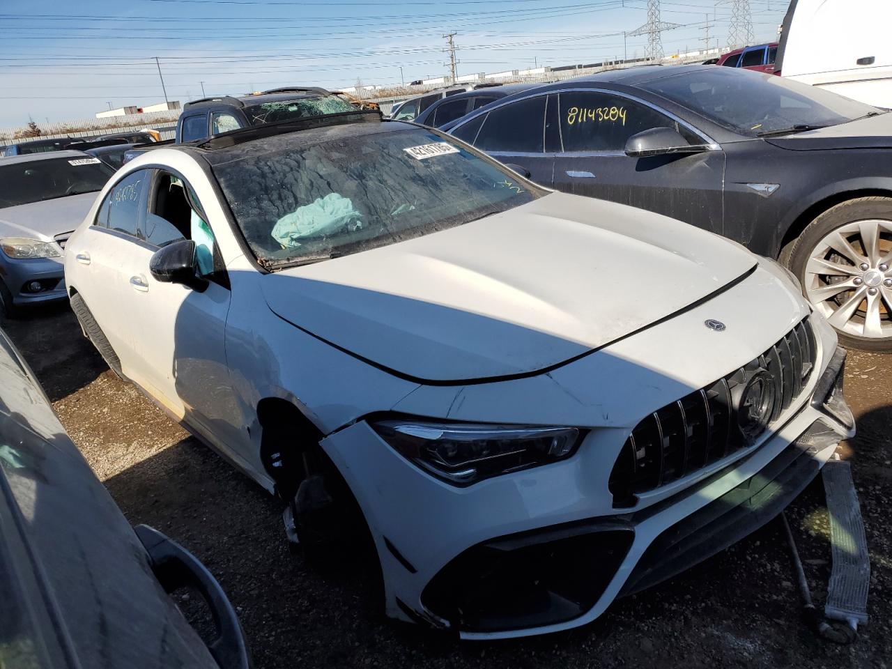 2020 Mercedes-Benz CLA-klasse VIN W1K5J5DB2LN084217 Copart auction photo, front end / side damage thumbnail 4
