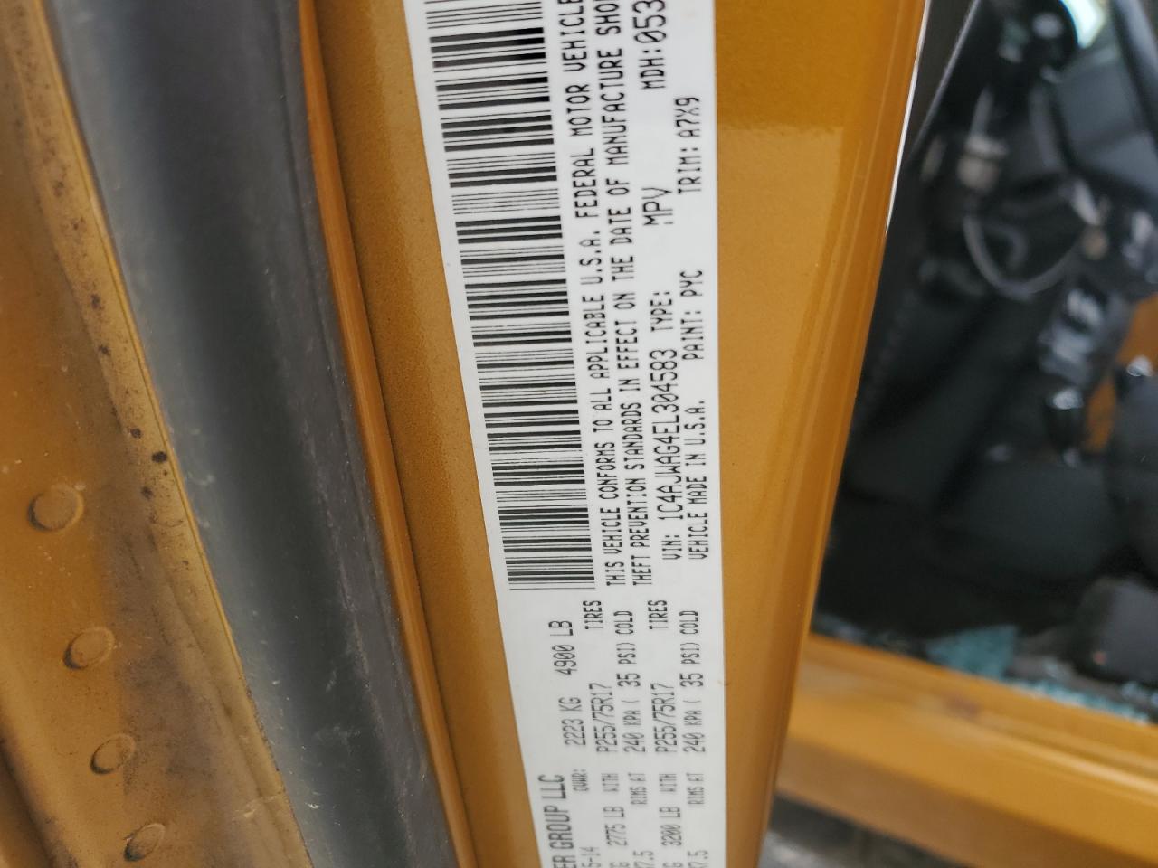 2014 Jeep Wrangler VIN 1C4AJWAG4EL304583 Copart auction photo, side / undercarriage damage thumbnail 15