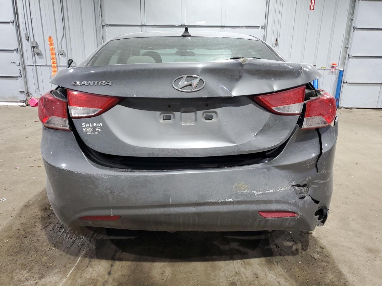 2013 Hyundai Elantra VIN 5NPDH4AE8DH305184 Copart auction photo, rear end damage thumbnail 6