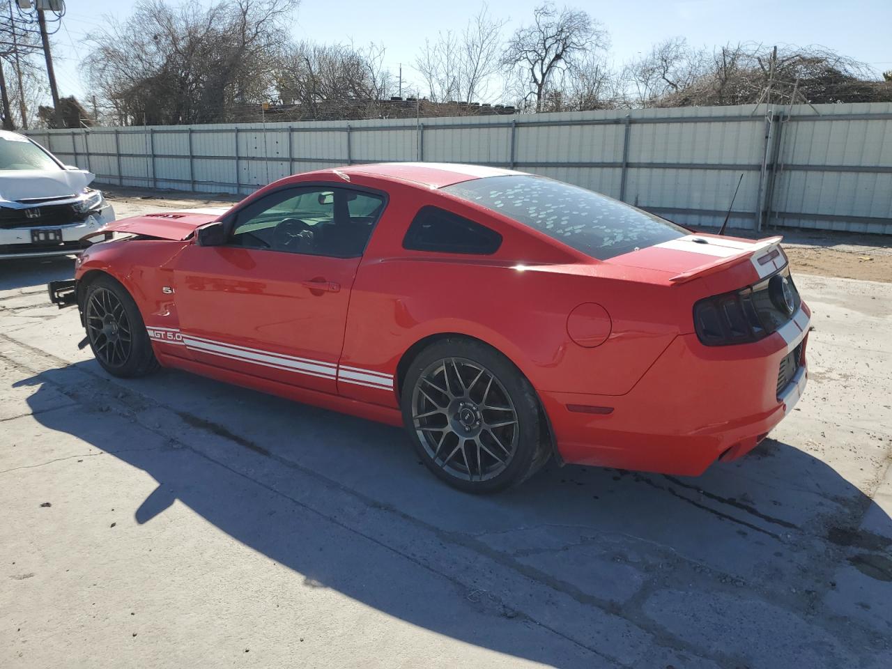 2014 Ford Mustang VIN 1ZVBP8CF2E5250091 Copart auction photo, front end / side damage thumbnail 2