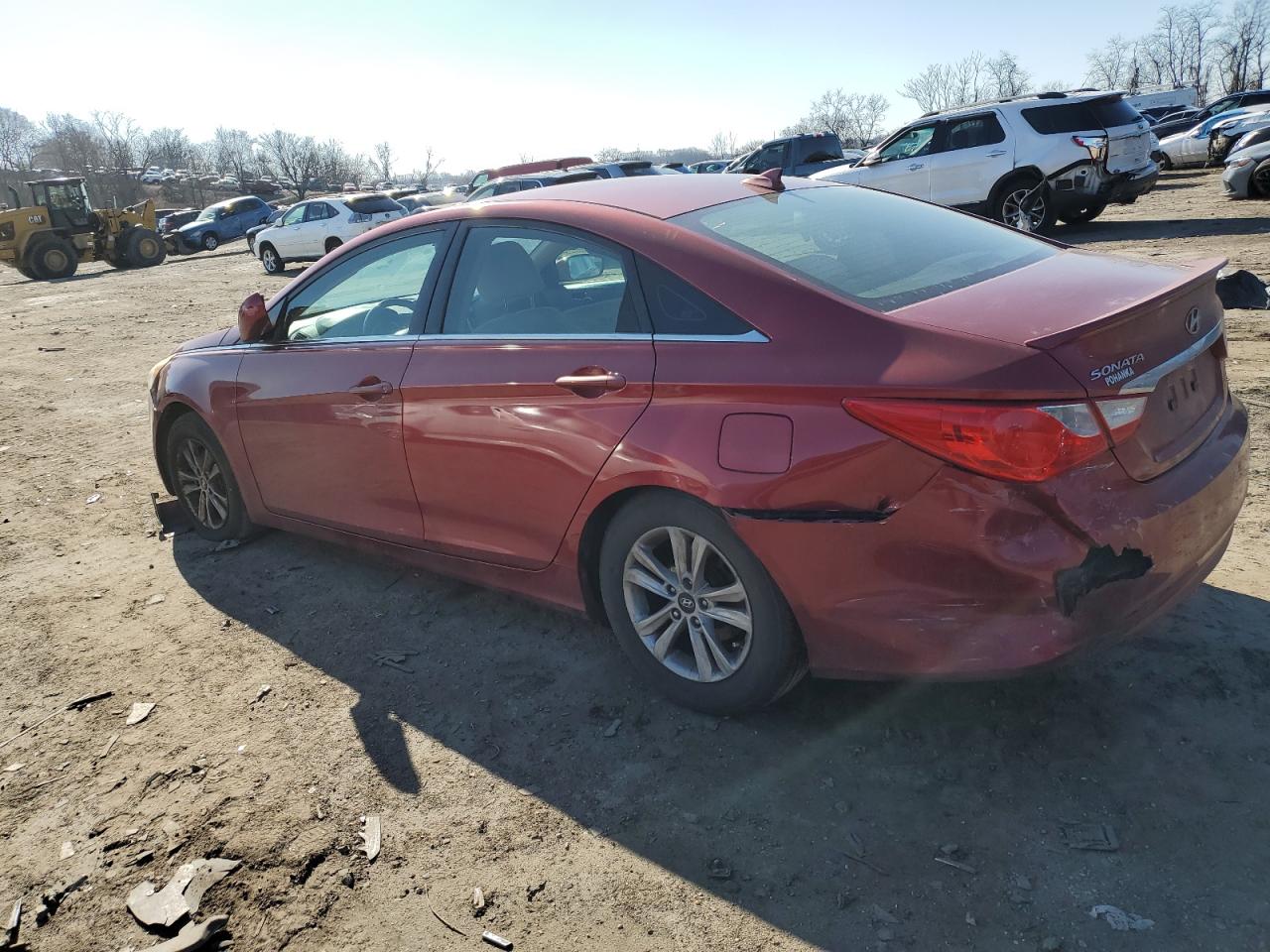 2013 Hyundai Sonata VIN 5NPEB4AC2DH596723 Copart auction photo, vandalism / rear end damage thumbnail 2