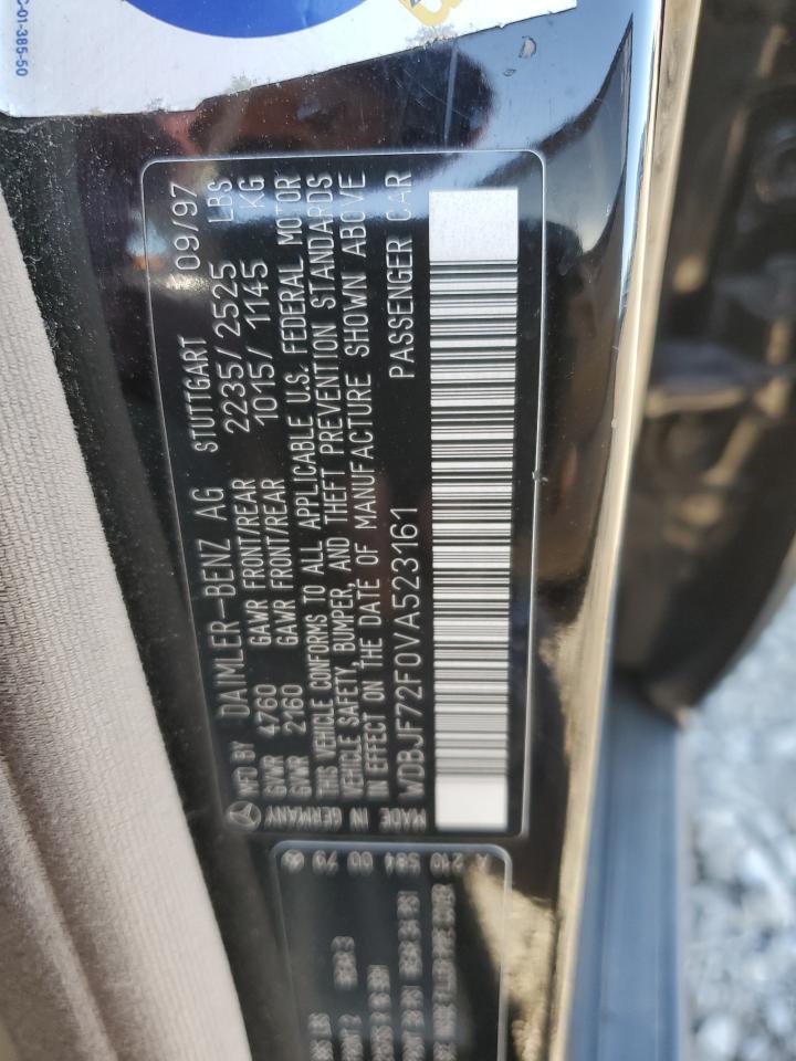 1997 Mercedes-Benz E-klasse VIN WDBJF72F0VA523161 Copart auction photo, side damage thumbnail 12