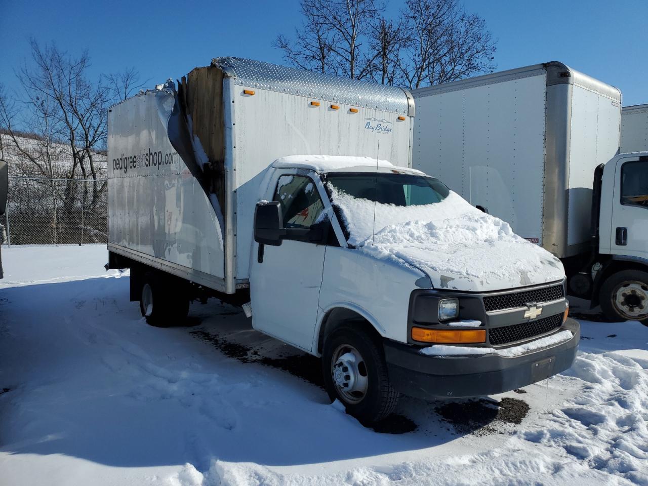 2011 Chevrolet Express VIN 1GB0G3CG9B1167366 Copart auction photo, top/roof damage thumbnail 9
