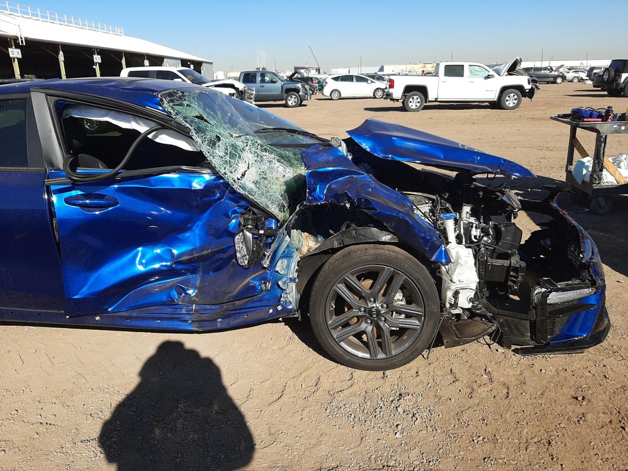 2021 KIA Forte VIN 3KPF34AD3ME268368 Copart auction photo, side / all over damage thumbnail 9