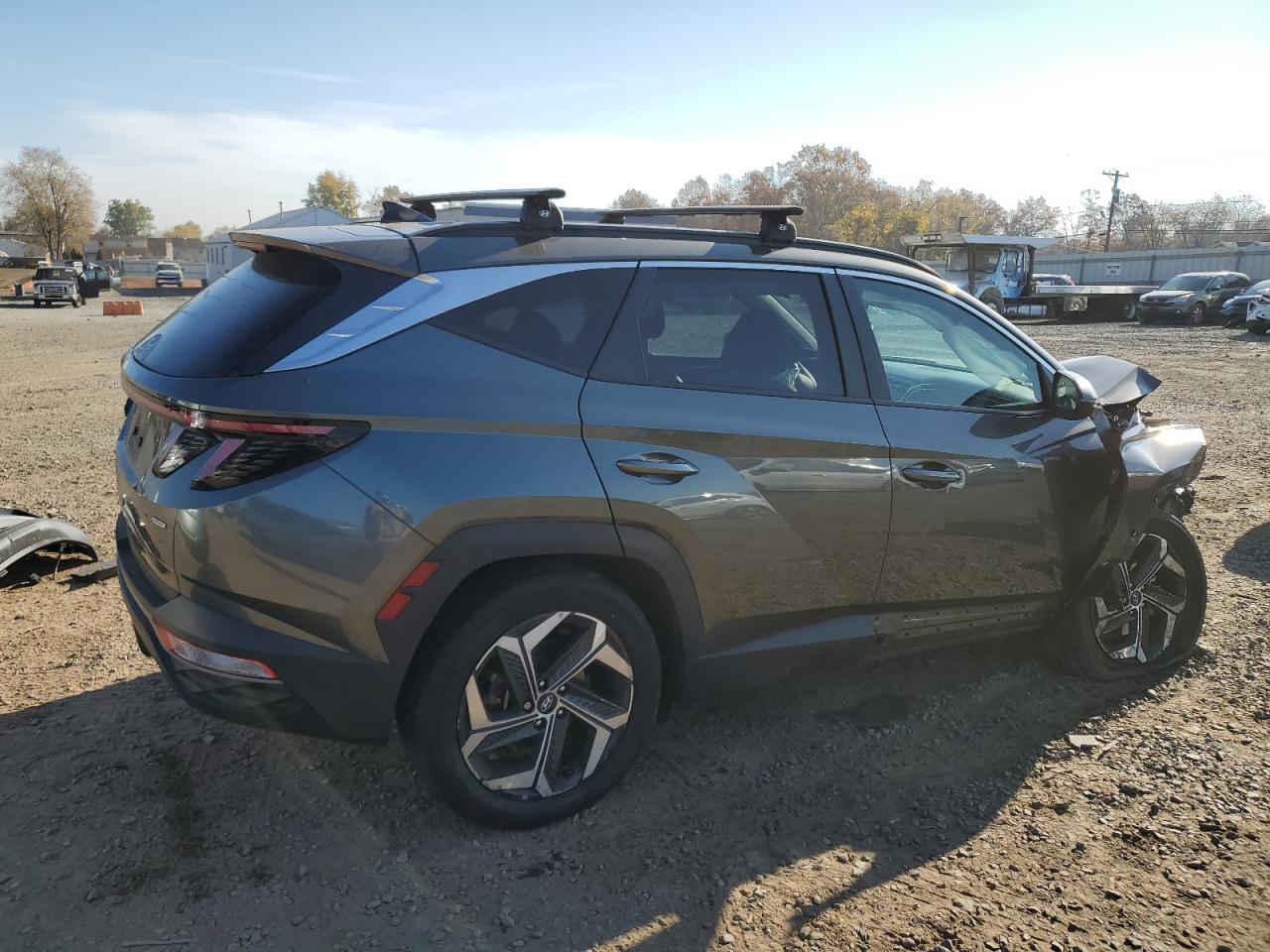 2023 Hyundai Tucson VIN 5NMJFCAE9PH208872 Copart auction photo, front end / side damage thumbnail 3