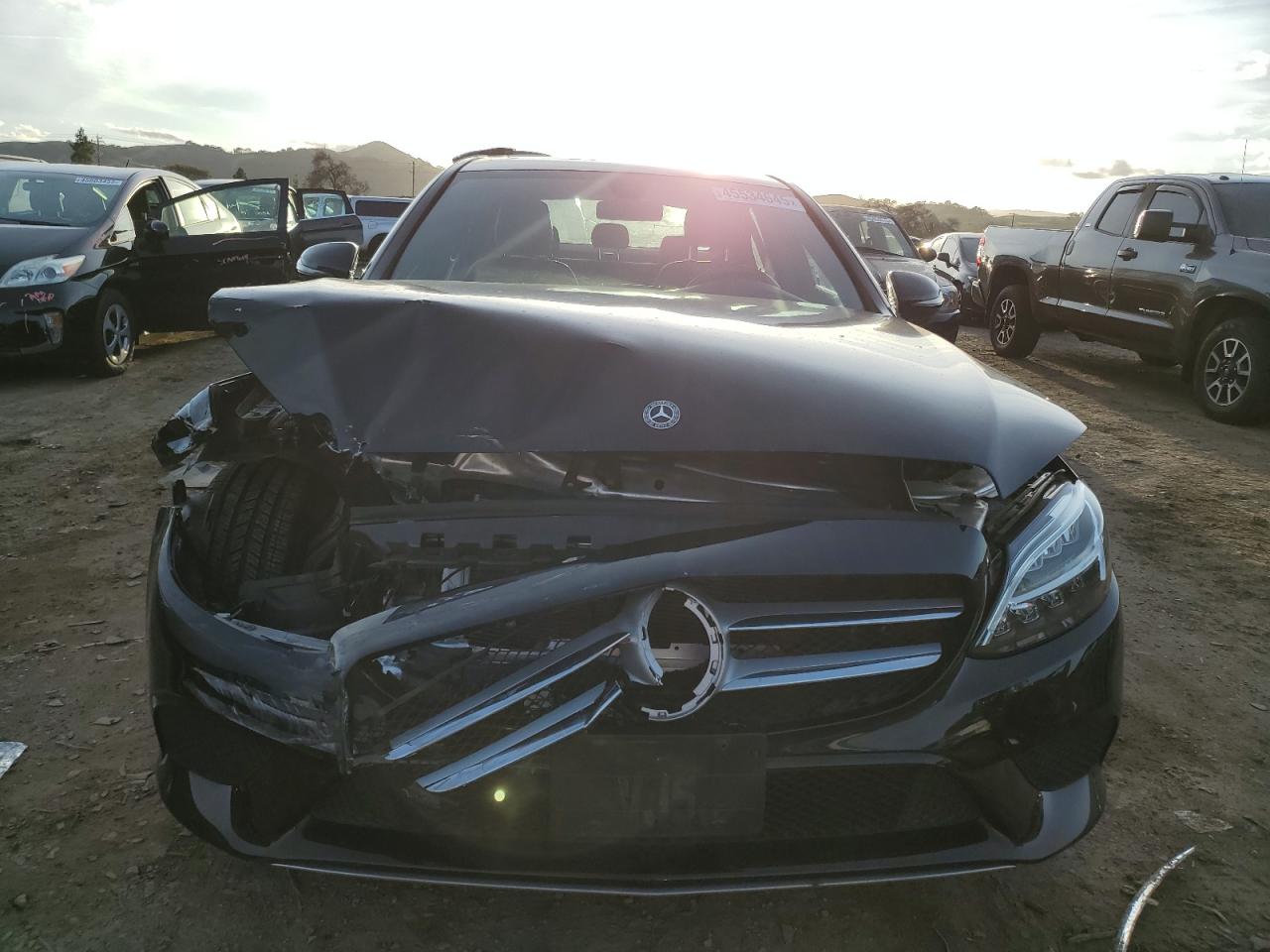 2019 Mercedes-Benz C-klasse VIN 55SWF8DB7KU295202 Copart auction photo, front end damage thumbnail 5