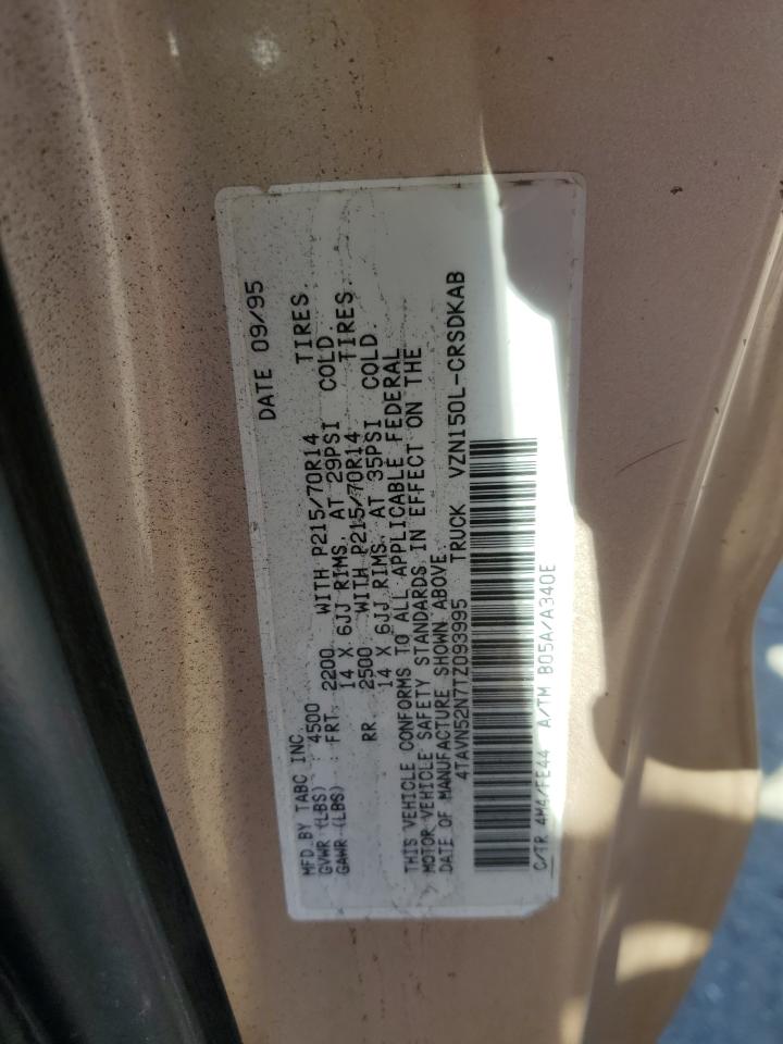 1996 Toyota Tacoma VIN 4TAVN52N7TZ093995 Copart auction photo, front end / rear end damage thumbnail 14
