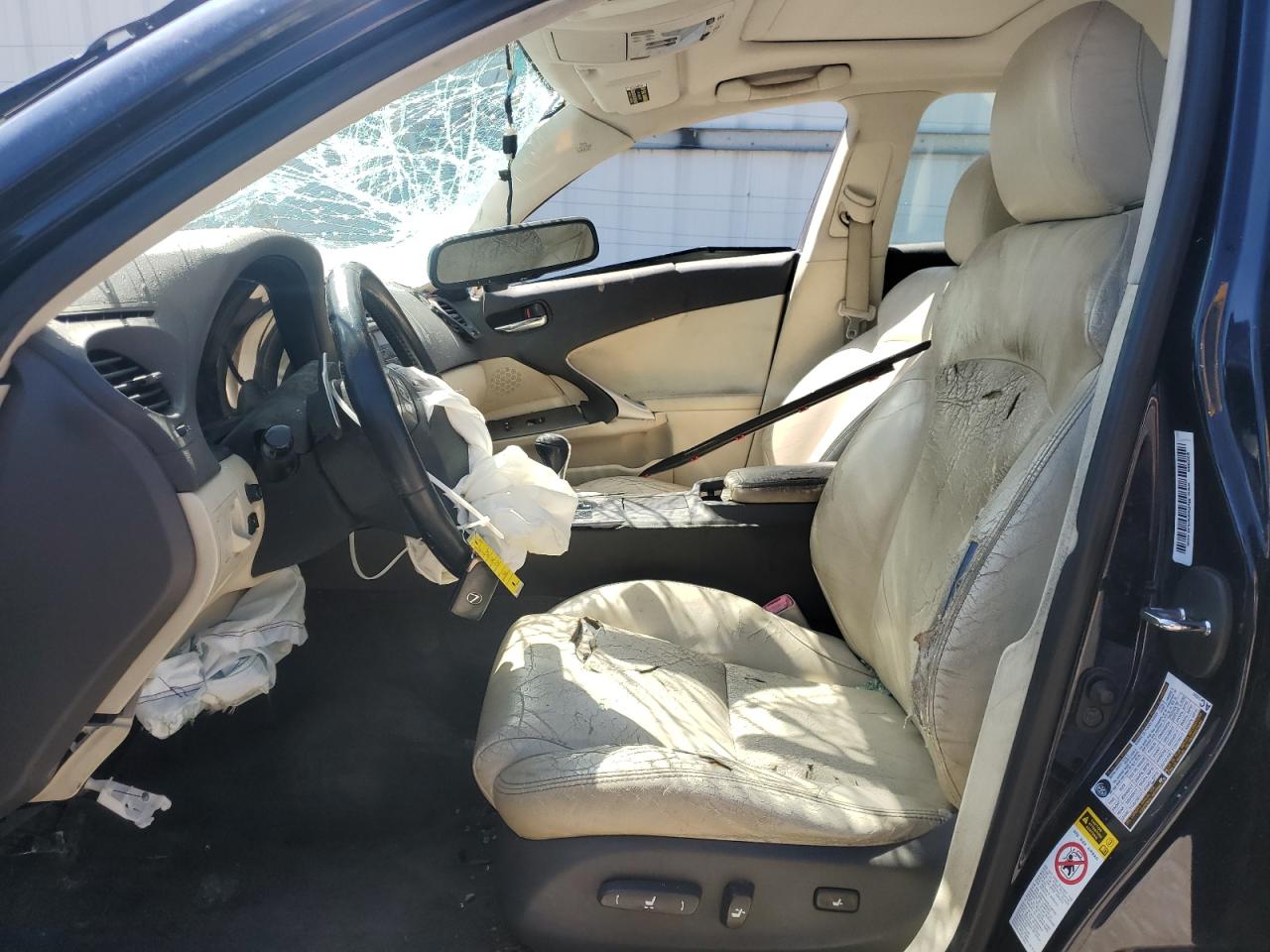2009 Lexus IS VIN JTHCK262395033312 Copart auction photo, front end / side damage thumbnail 7