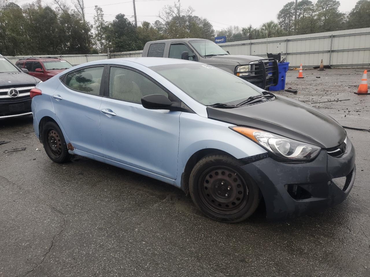 2013 Hyundai Elantra VIN KMHDH4AE6DU485475 Copart auction photo, front end damage thumbnail 4