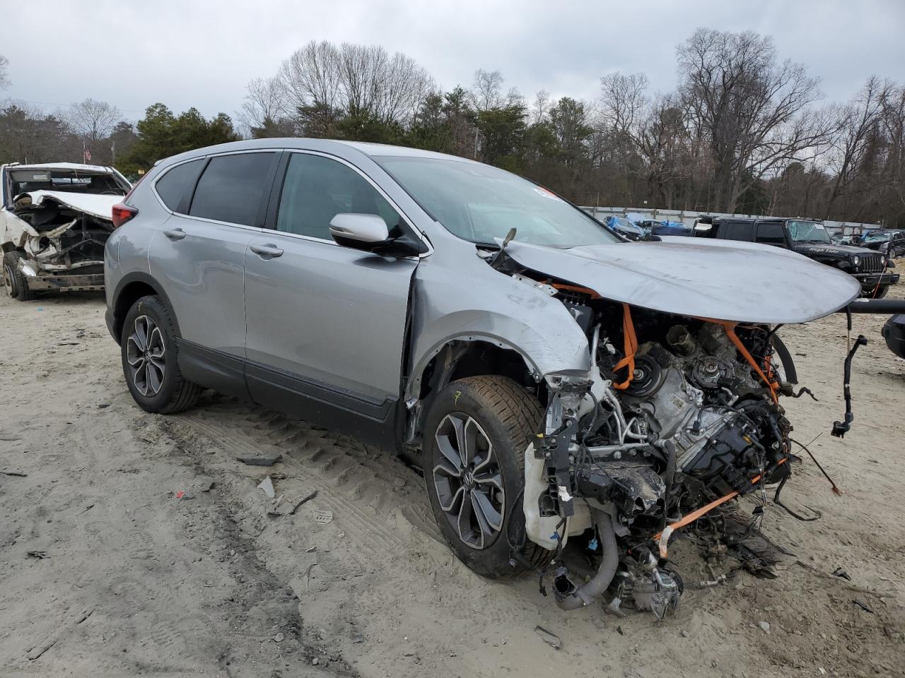 2022 Honda CR-V VIN 2HKRW2H8XNH630016 Copart auction photo, mechanical / front end damage thumbnail 4