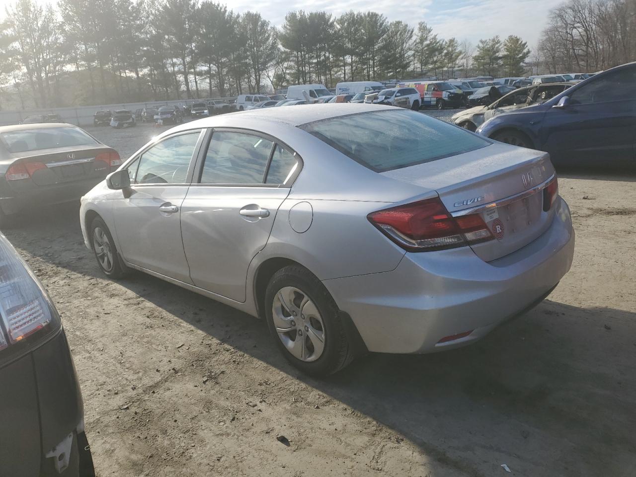 2015 Honda Civic VIN 19XFB2F58FE201776 Copart auction photo, front end / side damage thumbnail 2