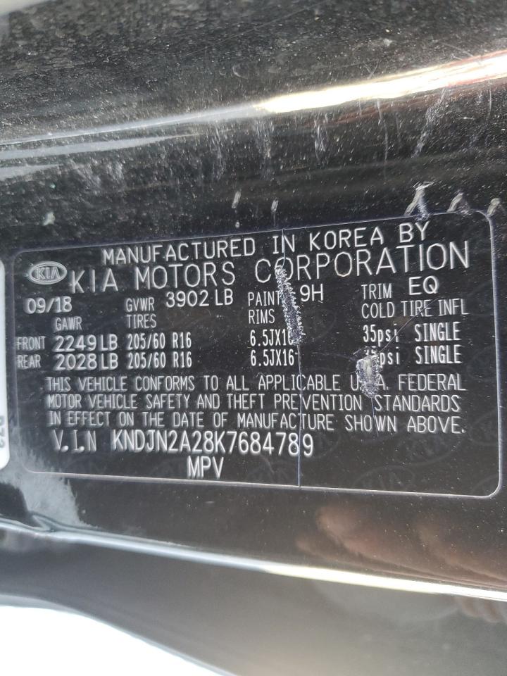 2019 KIA Soul VIN KNDJN2A28K7684789 Copart auction photo, rear end / side damage thumbnail 14