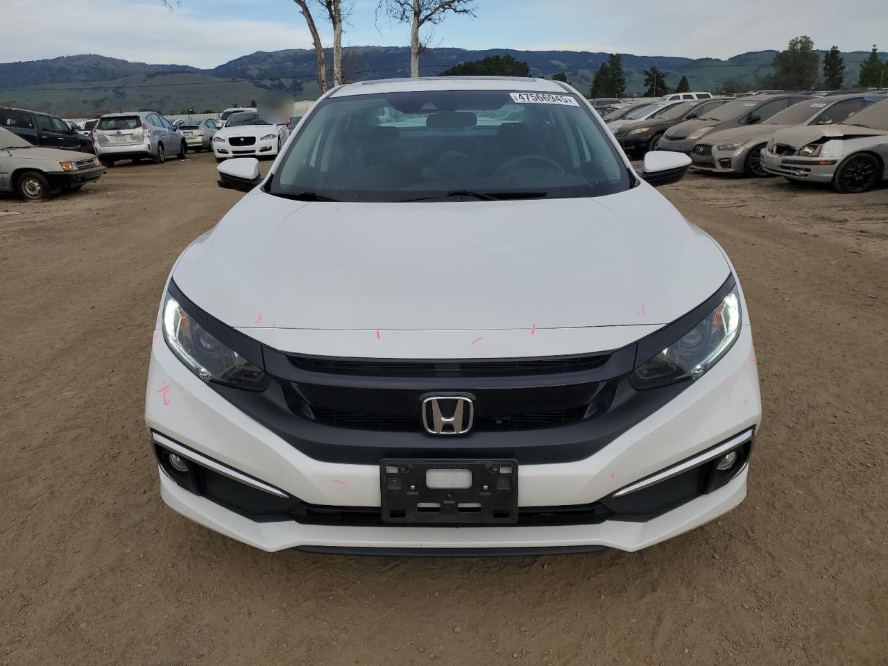 2019 Honda Civic VIN 19XFC1F34KE203511 Copart auction photo, rear end damage thumbnail 5