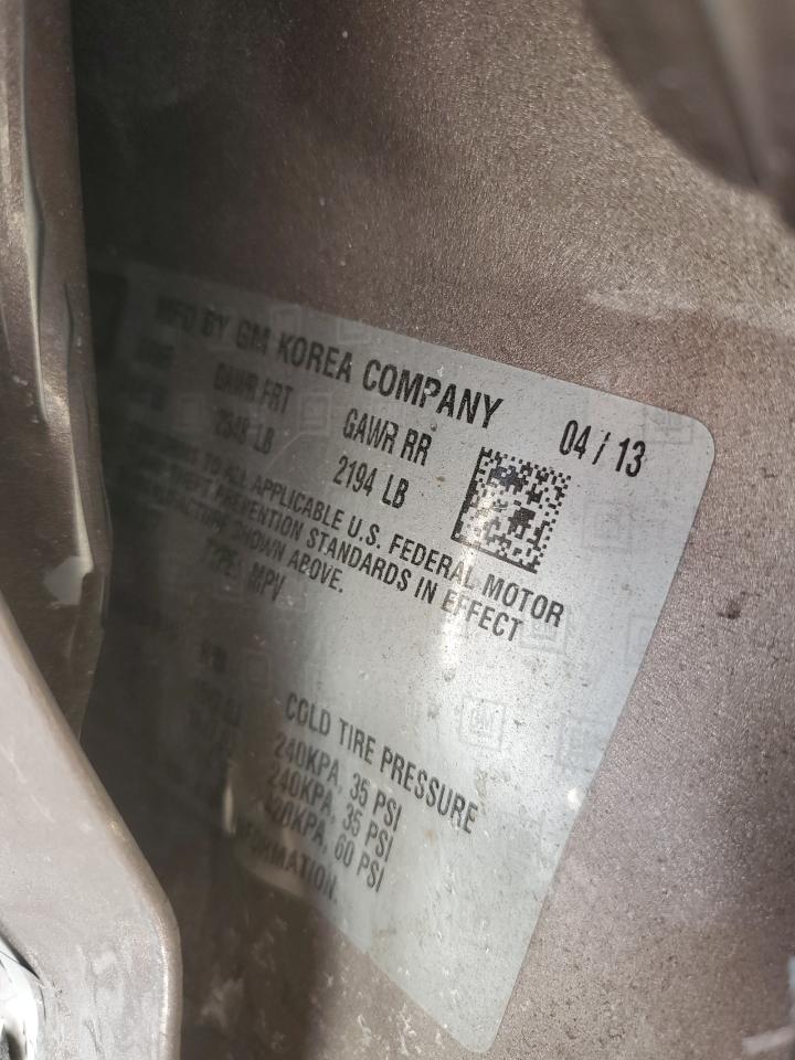 2013 Buick Encore VIN KL4CJHSB0DB161377 Copart auction photo, side damage thumbnail 15
