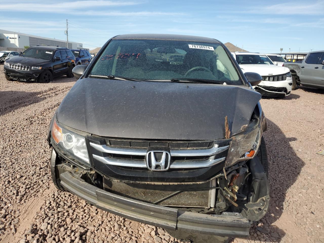 2017 Honda Odyssey VIN 5FNRL5H35HB009011 Copart auction photo, front end damage thumbnail 5