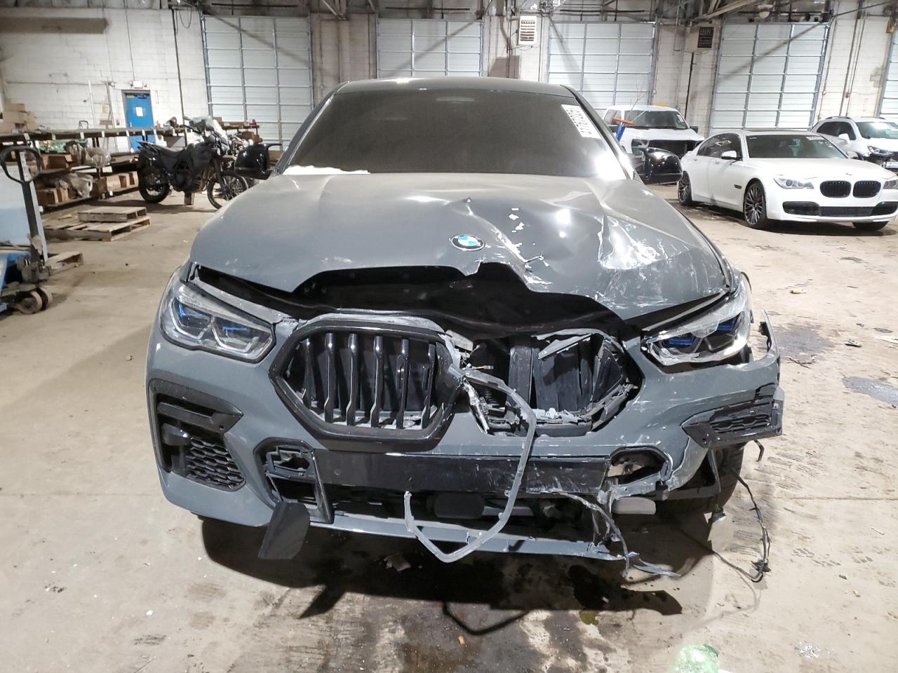2022 BMW X6 VIN 5UXCY8C09N9L48414 Copart auction photo, front end damage thumbnail 5