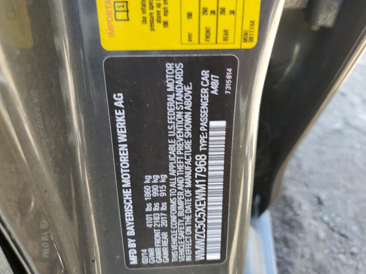 2014 MINI Cooper VIN WMWZC5C5XEWM17968 Copart auction photo, burn - engine / burn - interior damage thumbnail 13